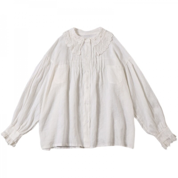 Solid Long Sleeve Casual Shirt Women Single Breasted