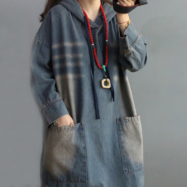 Spring  Women Dresses Casual Retro