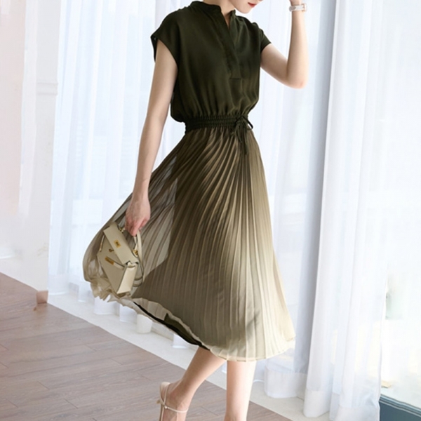 Summer  Japanese Style Women's Dress V-neck